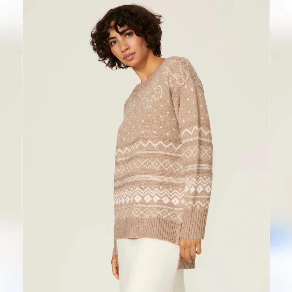 Thakoon Fair Isle Intarsia Tan Sweater Size L